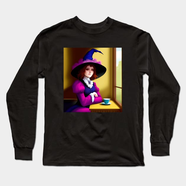 Tea Witch Long Sleeve T-Shirt by Manzo Carey